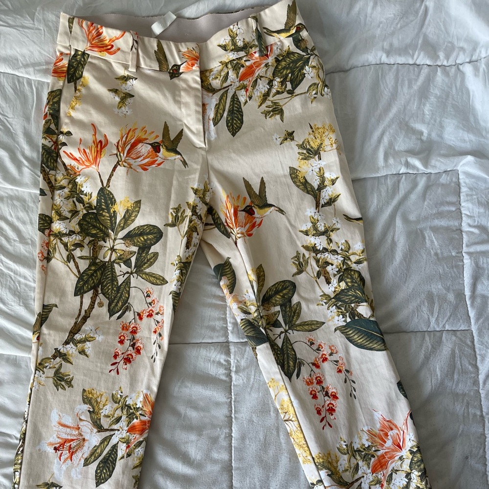 Tailored floral trousers